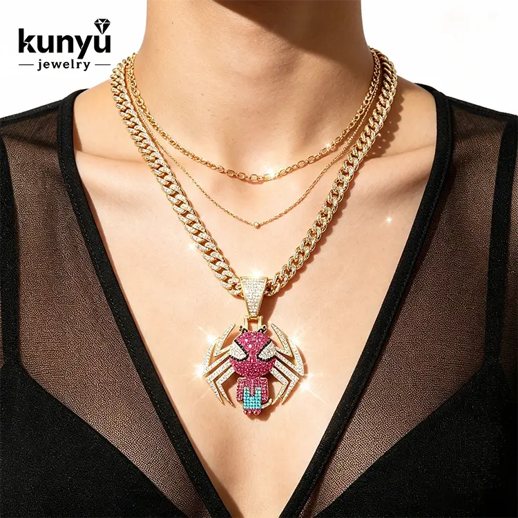 Vòng cổ Hip Hop Mặt dây chuyền Bling
